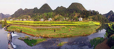 遵义市-湄潭县-黄家坝镇-十里桃花江风景区