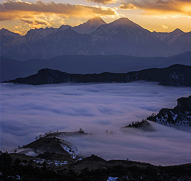 雅安市-荥经县-三合乡-二郎山·四人同（3560米·贡嘎山观景台）风景区