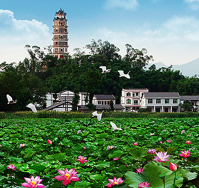 达州市-开江县-普安镇-宝泉塔·万亩荷塘风景旅游区