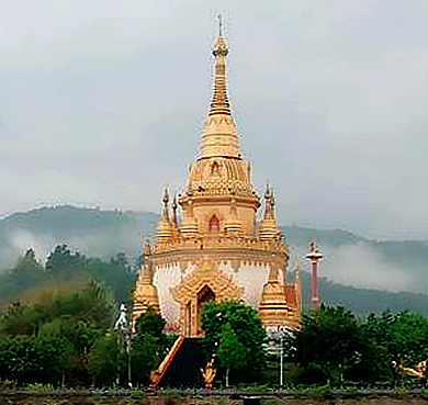 德宏州-梁河县城-遮岛镇-勐底大金塔·南底河（南底河国家湿地公园）风景旅游区