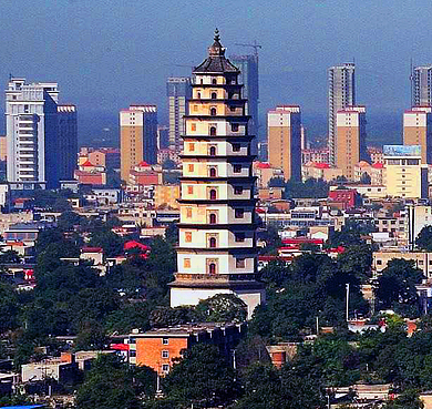 保定市-定州市区-|宋|开元寺塔（定州塔）·音乐广场