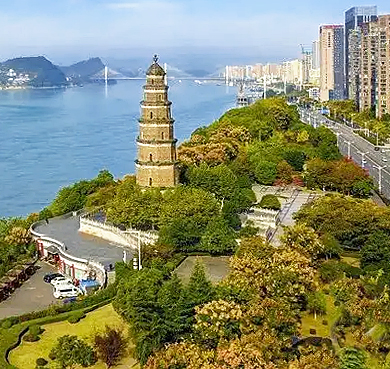 宜昌市-伍家岗区-沿江大道-|清|天然塔·长江（滨江）风景区