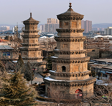 阳泉市-平定县城-冠山镇-|宋-清|天宁寺双塔